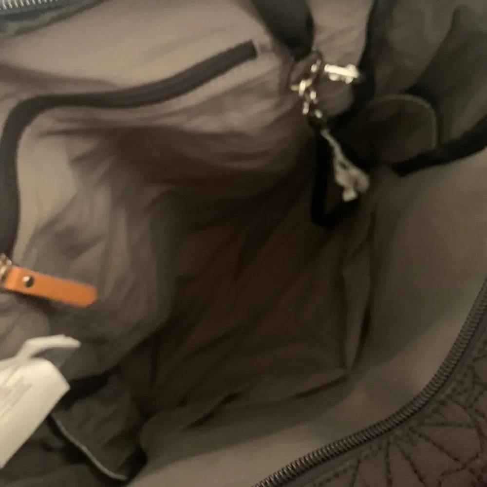 Petunia Pickle Bottom Black Embroidered Diaper Bag
